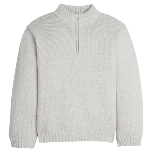 Quarter Zip Sweater - Gray