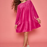 Lisle Dress- Magenta Velour