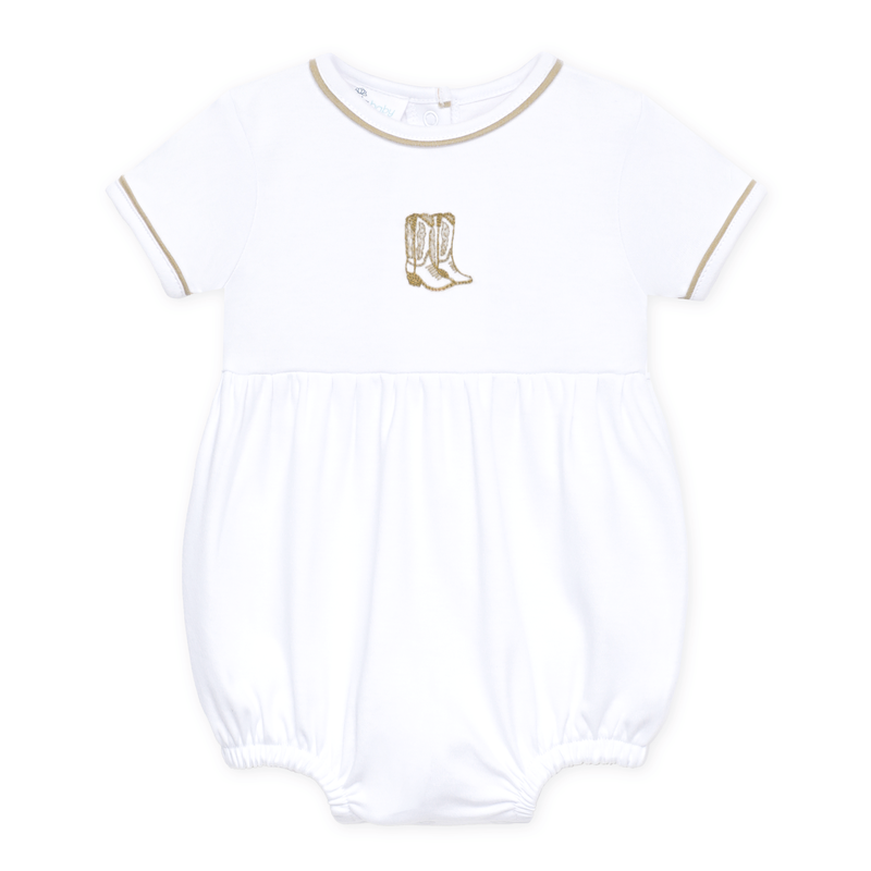 Magnolia Baby Darling Cowboy Boots Bubble- Ivory