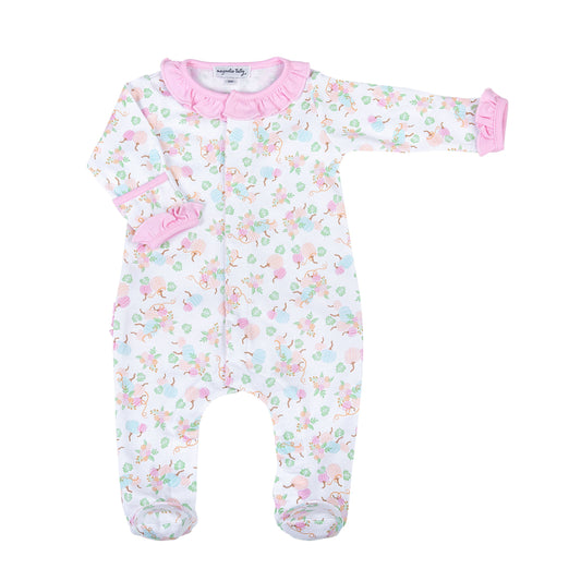 Magnolia Baby Pumpkin Blush Printed Ruffle Footie