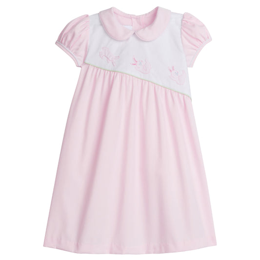 Little English Embroidered Charlotte Dress- Bunnies