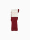 La Coqueta Ribbed Knee High Kids Socks - Burgundy