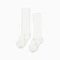 La Coqueta Ribbed Knee High Kids Socks - White