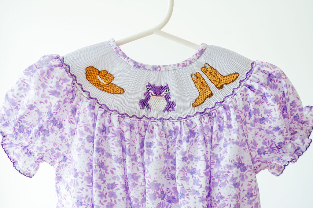 Ruth and Ralph Helen Floral Dress  TCU Smocking 