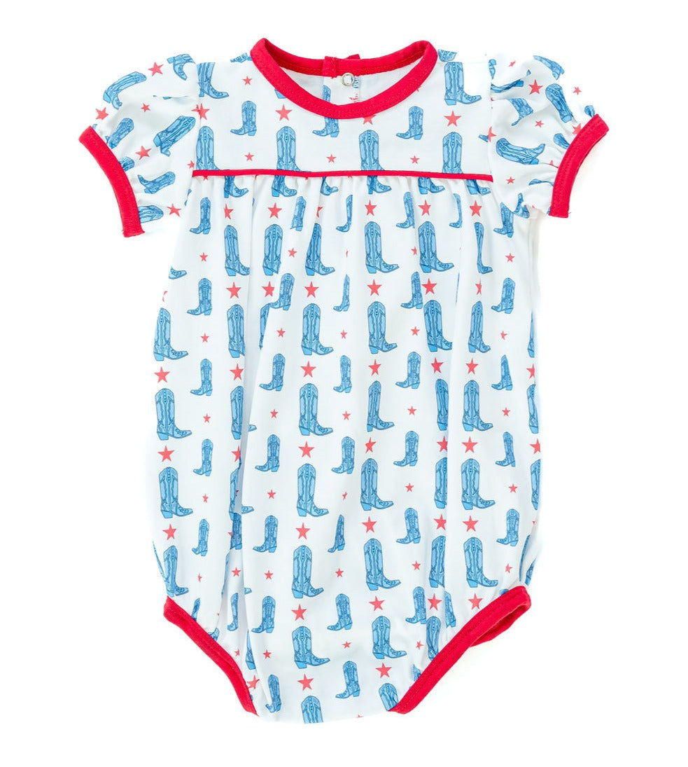 Ruth and Ralph Red, White, and Blue Boots Hallie Bubble