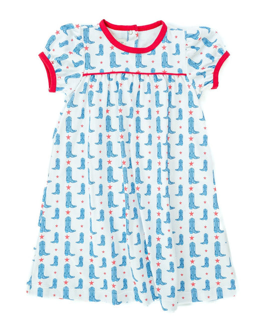 Ruth and Ralph Red, White, and Blue Boots Catherine Dress