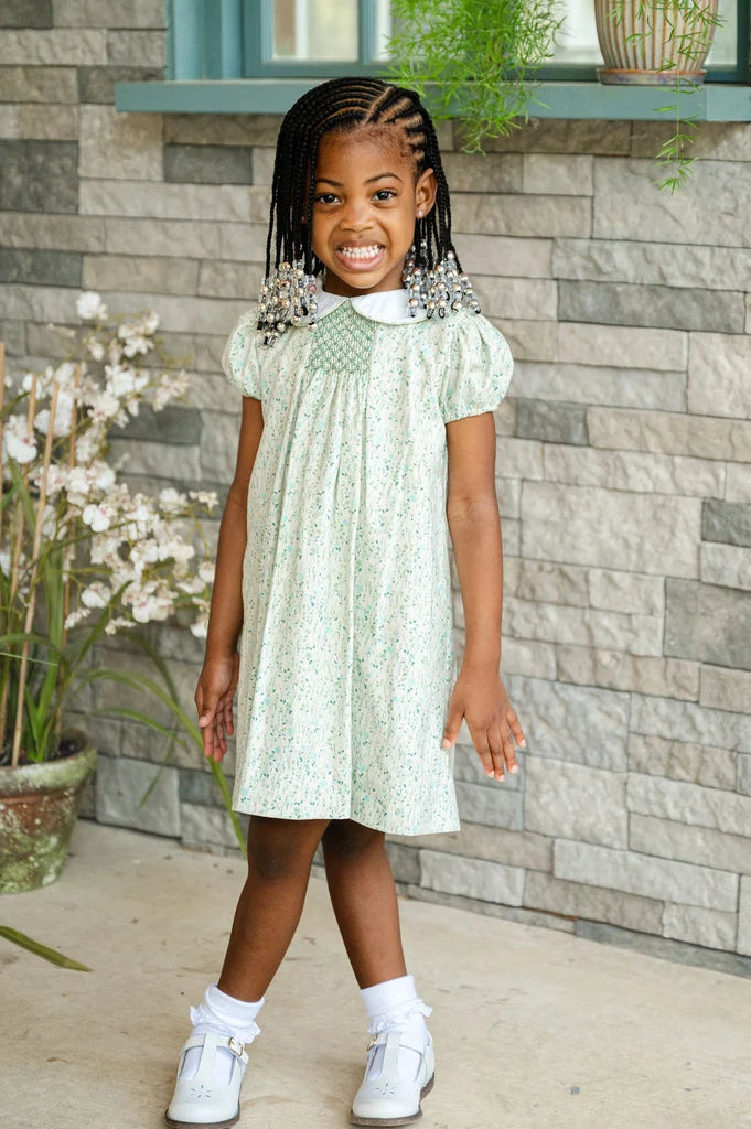 Ruth and Ralph Aqua Floral Sadie Dress