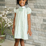 Ruth and Ralph Aqua Floral Sadie Dress