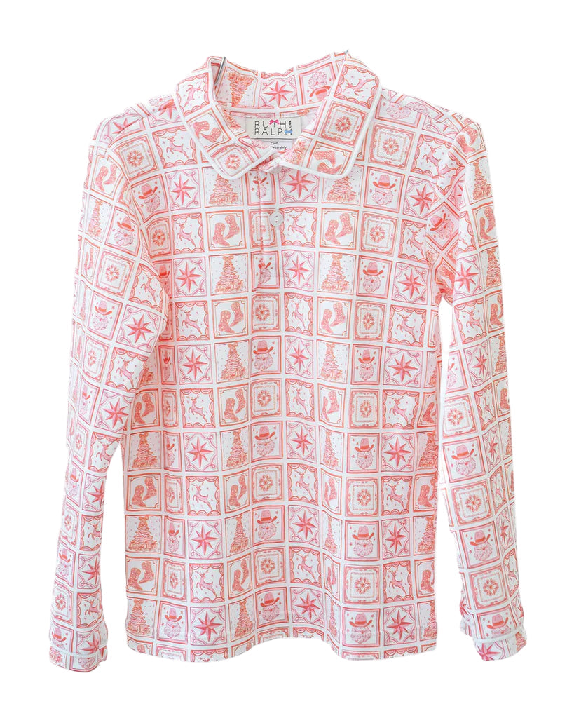 Ruth and Ralph Christmas Tiles Shep Polo