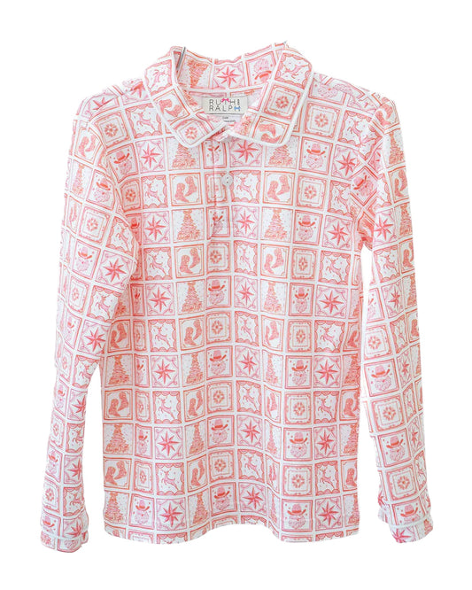 Ruth and Ralph Christmas Tiles Shep Polo