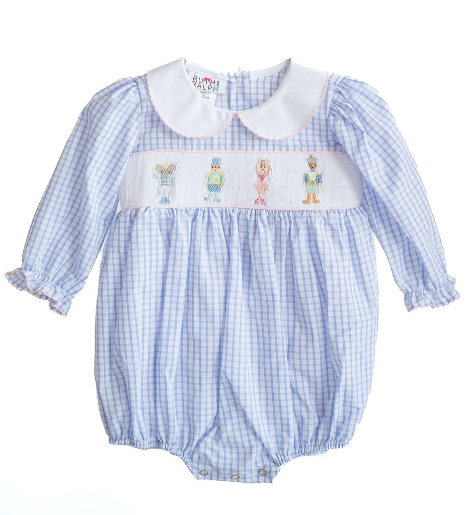 Ruth and Ralph Nutcracker Smocked Eleanor Bubble
