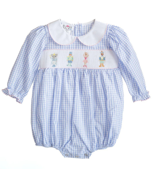 Ruth and Ralph Nutcracker Smocked Eleanor Bubble
