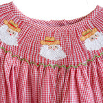 Ruth and Ralph Cowboy Santa Smocked Red Dress