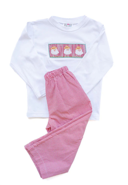 Ruth and Ralph Cowboy Santa Beau Smocked Pant Set