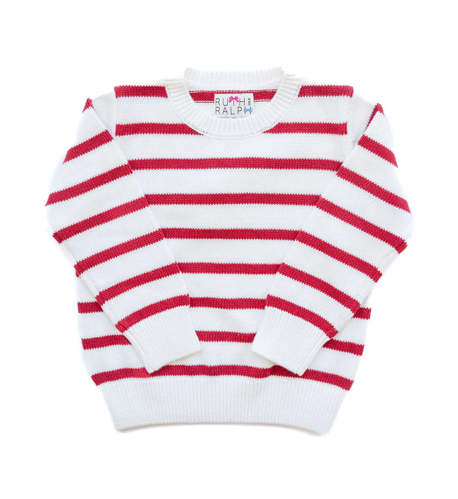 Ruth and Ralph Red and White Stripe Sweater
