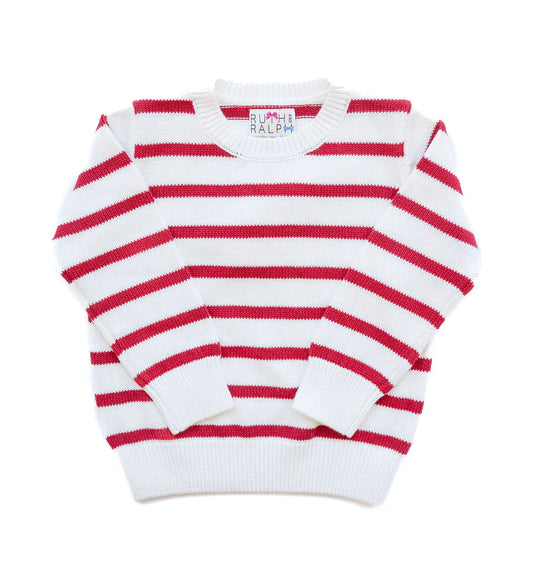 Ruth and Ralph Red and White Stripe Sweater