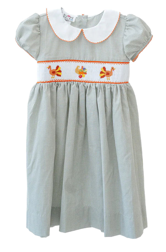 Ruth and Ralph Thanksgiving Smocked Caroline Dress