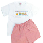Ruth and Ralph Red Birthday Cakes Beau Shorts Set