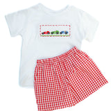Ruth and Ralph Race Car Beau Shorts Set