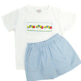 Ruth and Ralph Back to School Caterpillar Beau Shorts Set