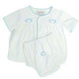 Ruth and Ralph Blue Football Layette Set