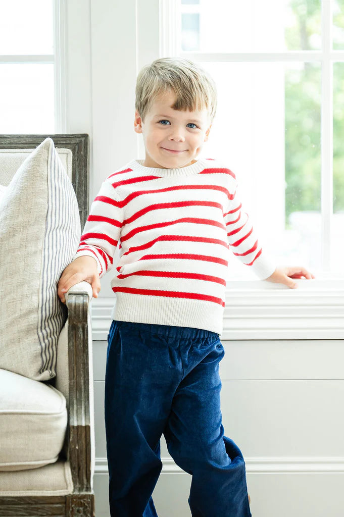 Ruth and Ralph Red and White Stripe Sweater