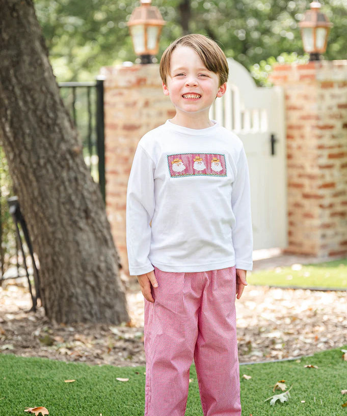 Smocked Ruth and Ralph Cowboy Santa Beau Pant Set