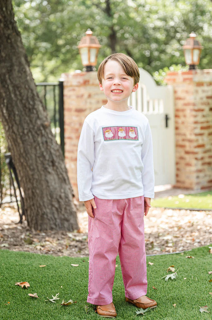 Smocked Ruth and Ralph Cowboy Santa Beau Pant Set