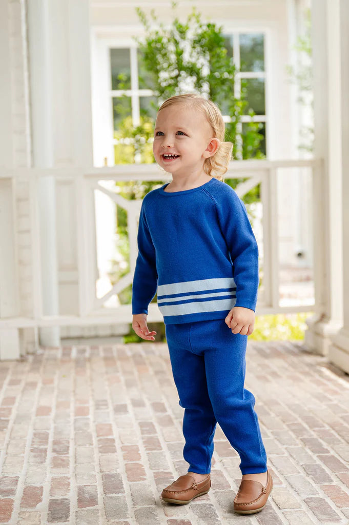 Blue Stripes Knit Set