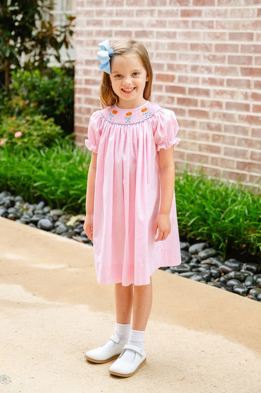 Ruth and Ralph Pumpkins Smocked Helen Dress