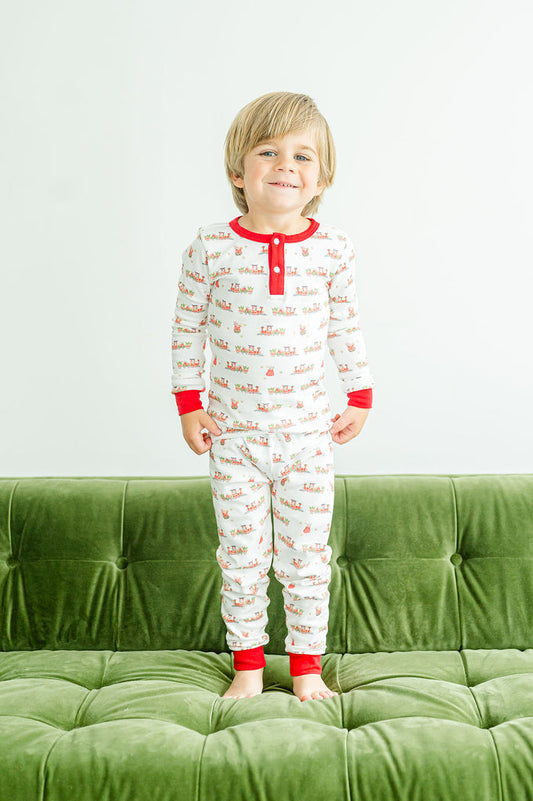 Ruth and Ralph Santa Trains Two Piece Lounge Set