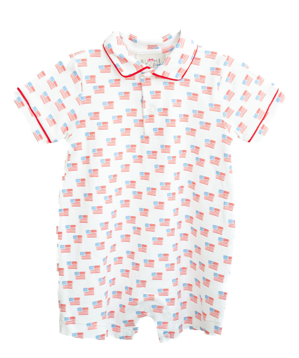 Ruth and Ralph Red, White and Blue Harold Romper