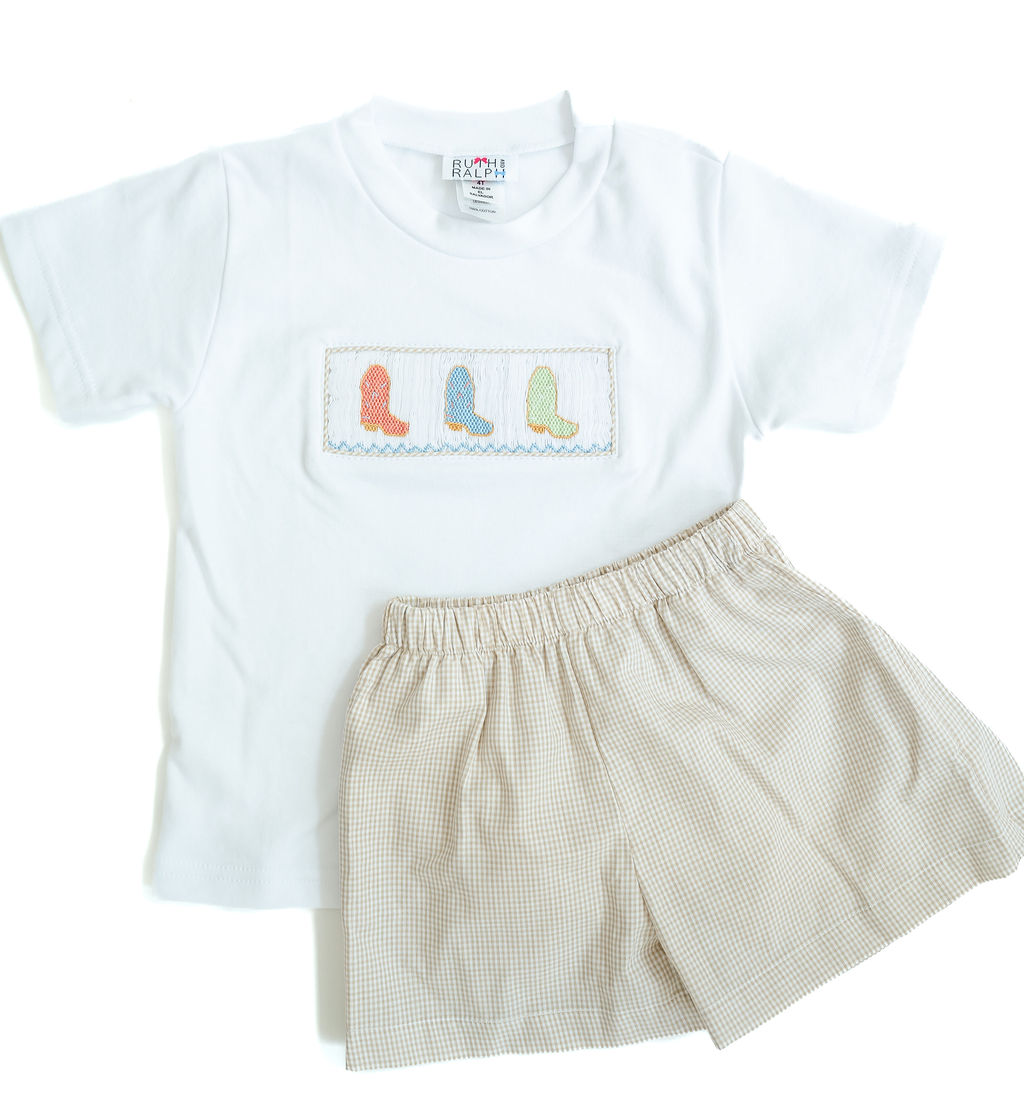 Ruth and Ralph Cowboy Boots Beau Shorts Set
