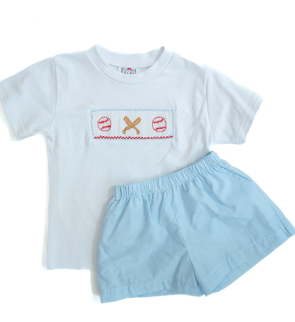 Ruth and Ralph Baseball Beau Shorts Set