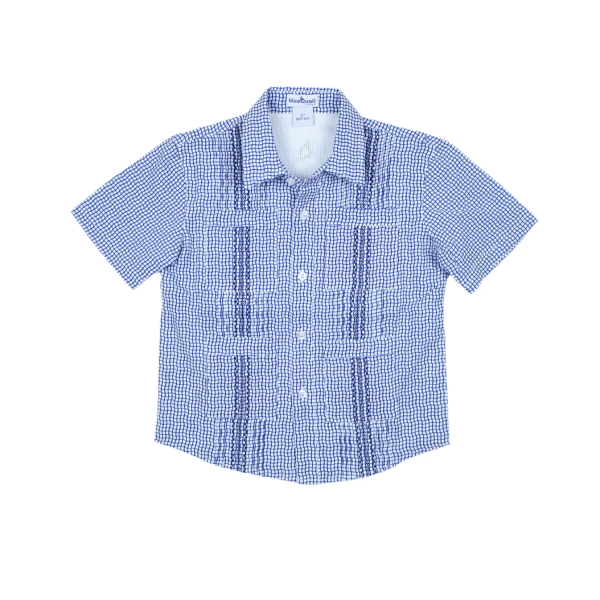 blueQuail Gameday Guayabera - Navy