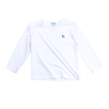 blueQuail White Rash Guard swim shirt for kids