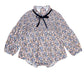 La Coqueta Blue Floral Raya Baby Girl Smocked Set
