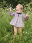 La Coqueta Blue Floral Raya Baby Girl Smocked Set