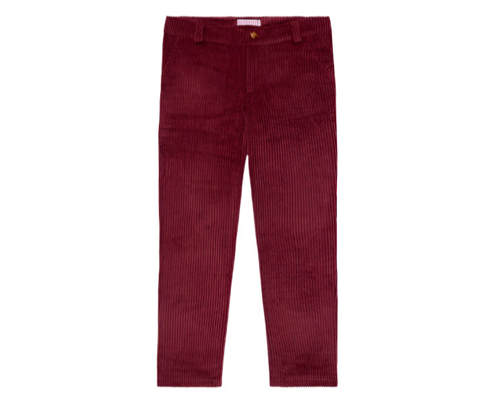 Burgundy Reinaldo Corduroy Boy Trousers 