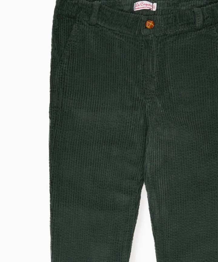 Olive Green Reinaldo Corduroy Boy Trousers