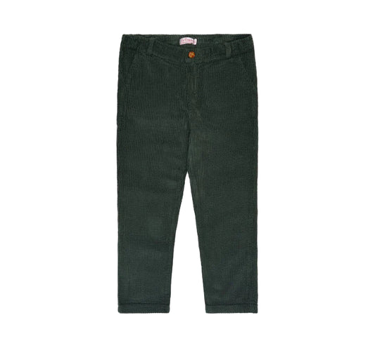 La Coqueta Olive Green Reinaldo Corduroy Boy Trousers