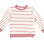 Oso & Me Remy Sweatshirt- Rose French Stripe