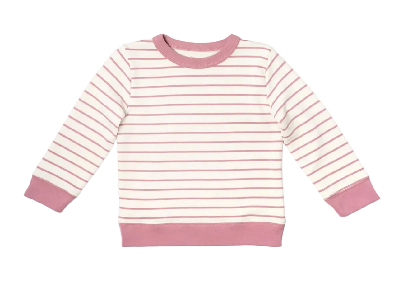 Oso & Me Remy Sweatshirt- Rose French Stripe