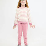 Oso & Me Remy Sweatshirt- Rose French Stripe
