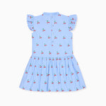 La Coqueta Light Blue Cherry Rita Girl Drop Waist Dress
