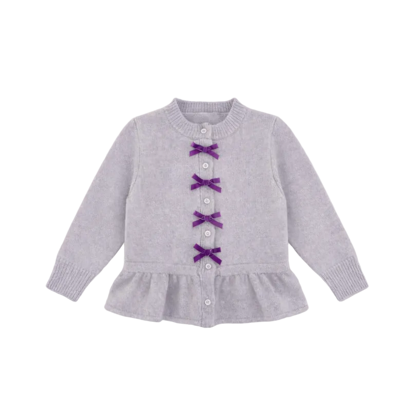 Velvet Bow Cardigan