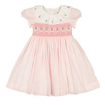 Antionette Paris Cherry Pink Short Puff Smocked Dress