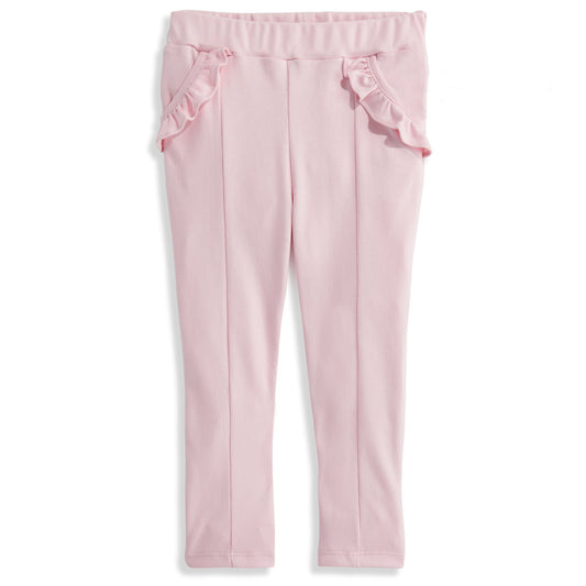 Ruffle Pocket Legging- Light Pink