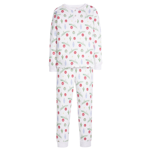 Little English Ruffled Printed Jammies - Ornaments