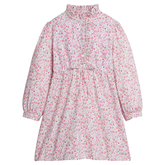 Little English Ruffled Shirt Dress- Pemberley Floral